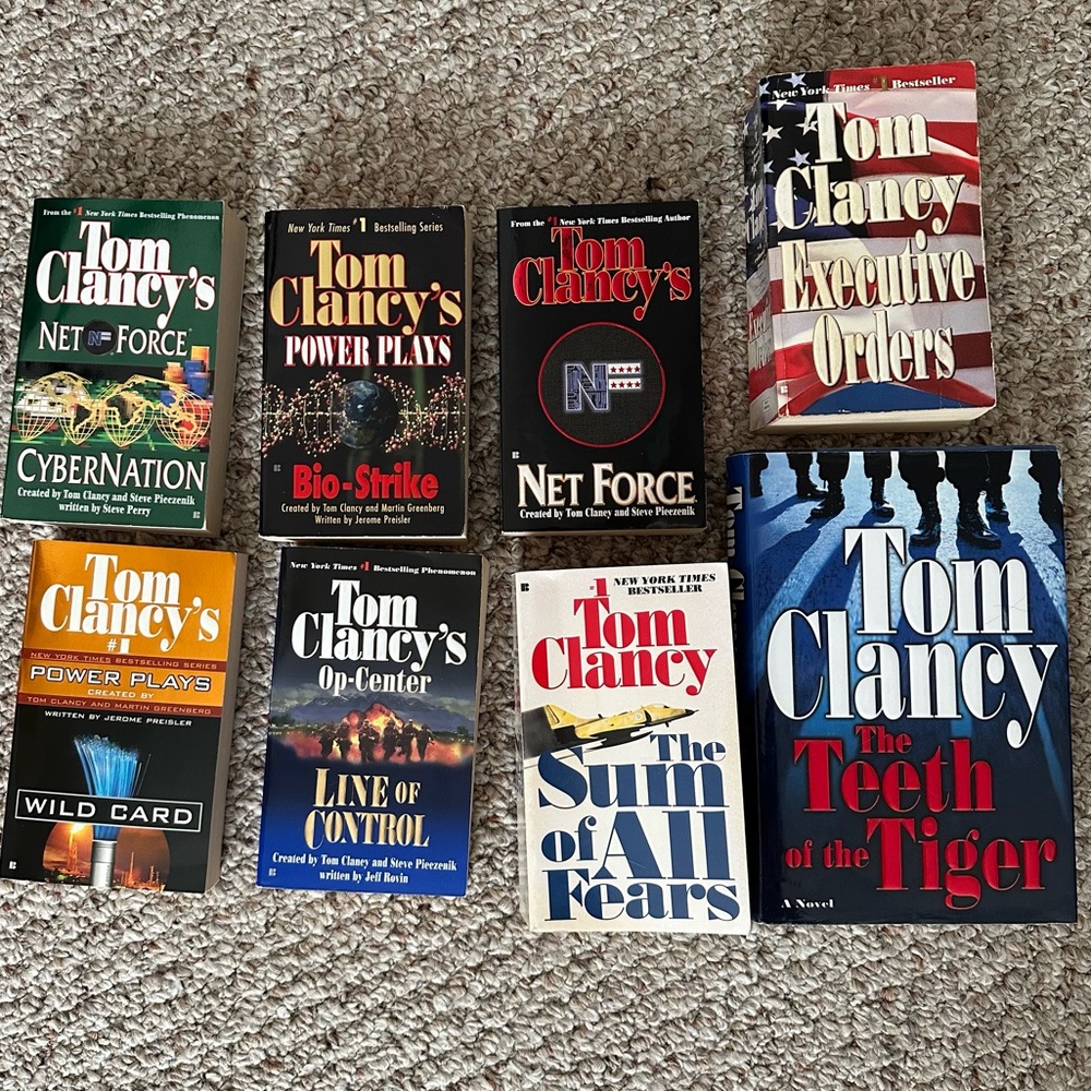 8 Tom Clancy Book Lot